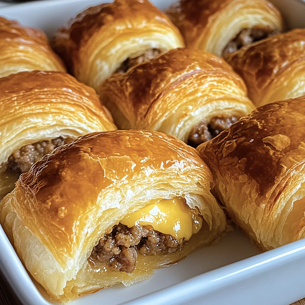 Roulés Saucisse Fromage
