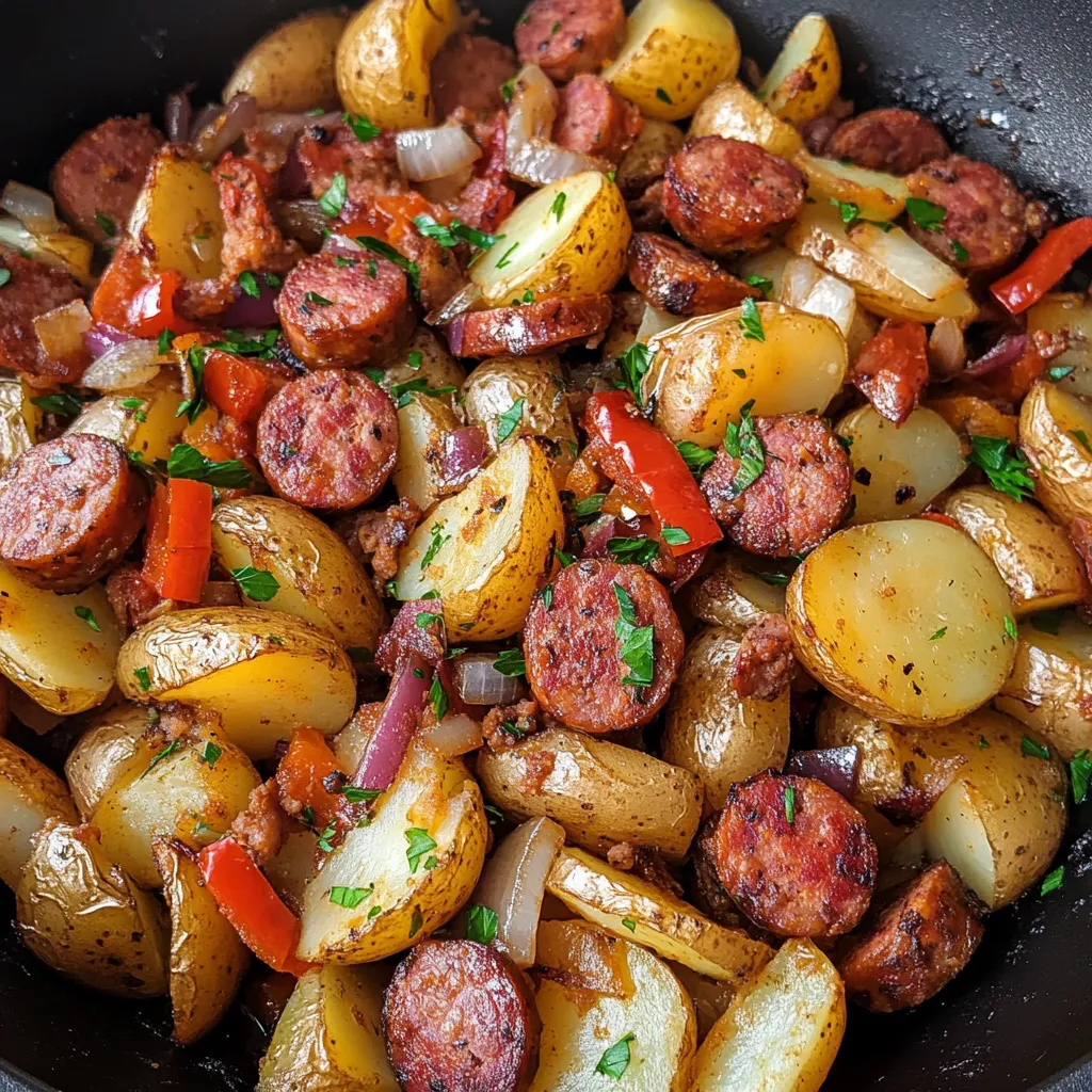saucisse fumée et pommes de terre