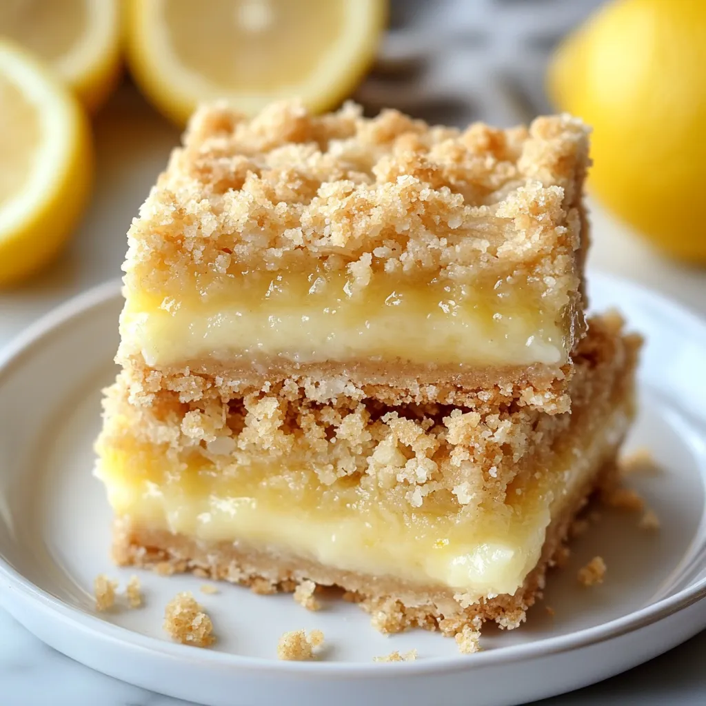 Délicieux carrés au citron sablé