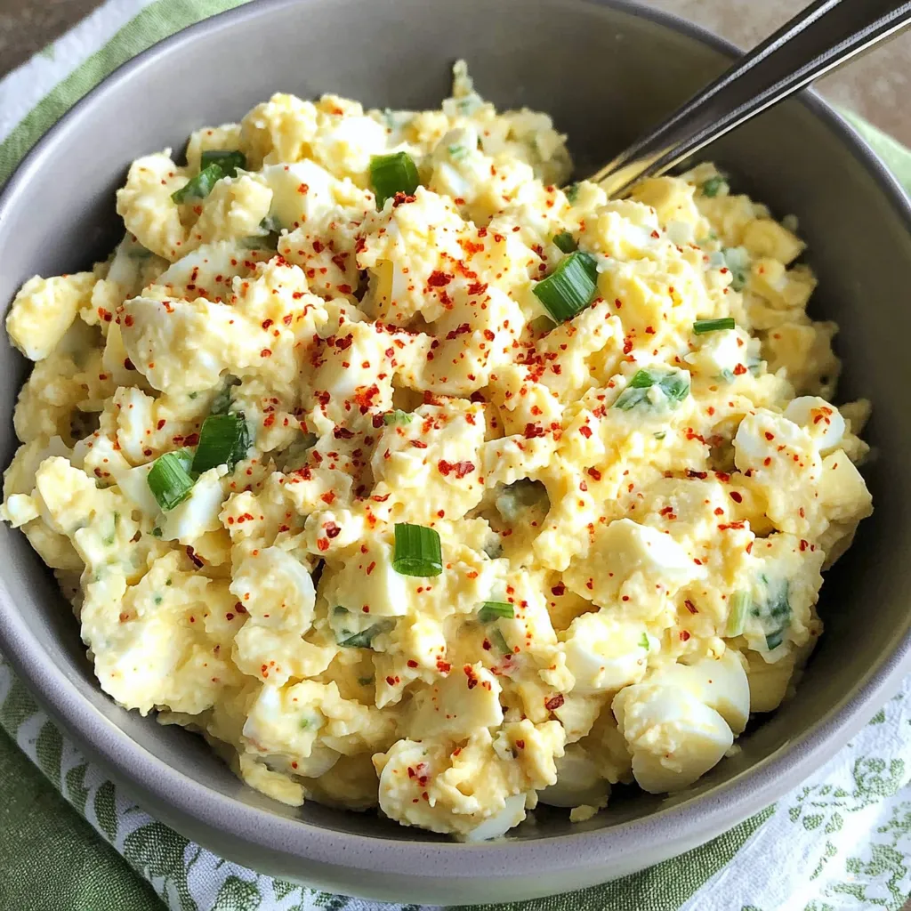 Délicieuse salade oeuf fromage blanc