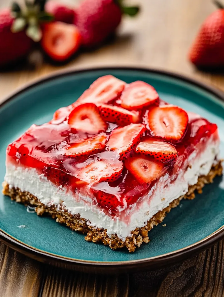 Salade de fraises et bretzels à la gélatine