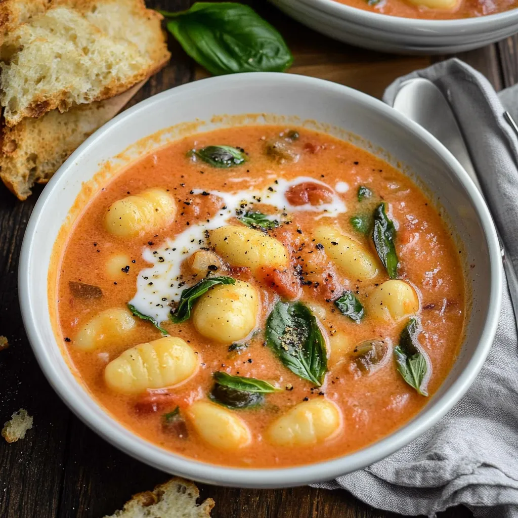 Soupe Gnocchi et Tomates