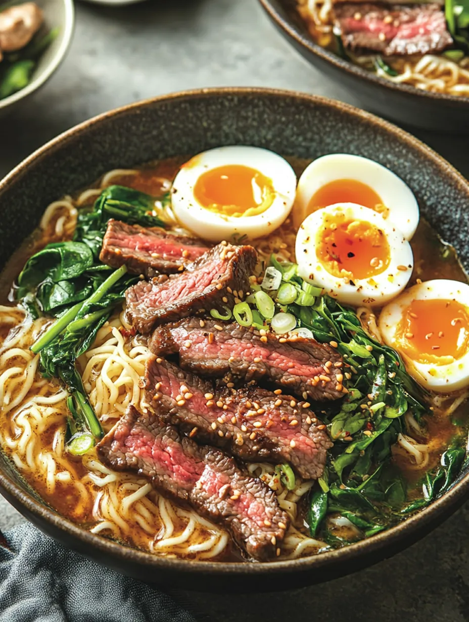 Soupe de nouilles ramen épicées au bœuf
