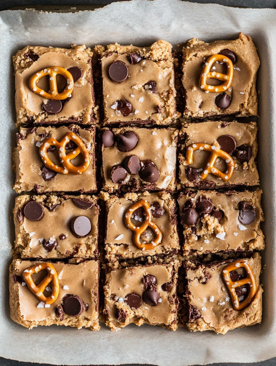 Carrés Chocolat-Cacahuète Avec Bretzel Croquant