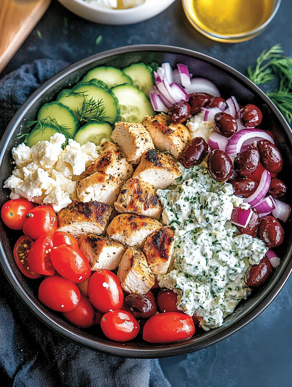 Bol Grec Poulet Keto avec Tzatziki & Feta