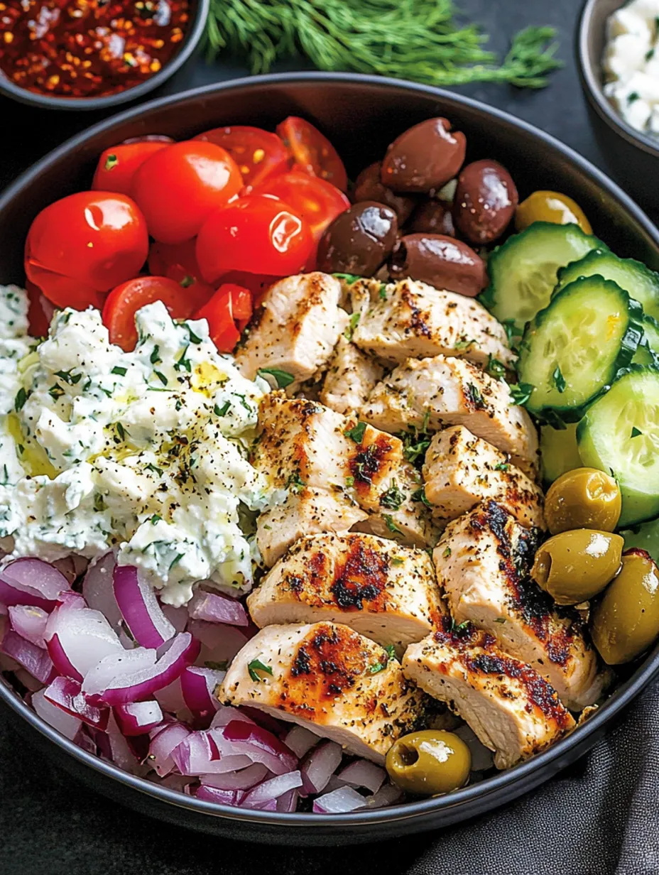 Bol Poulet Grec Keto au Tzatziki & Feta