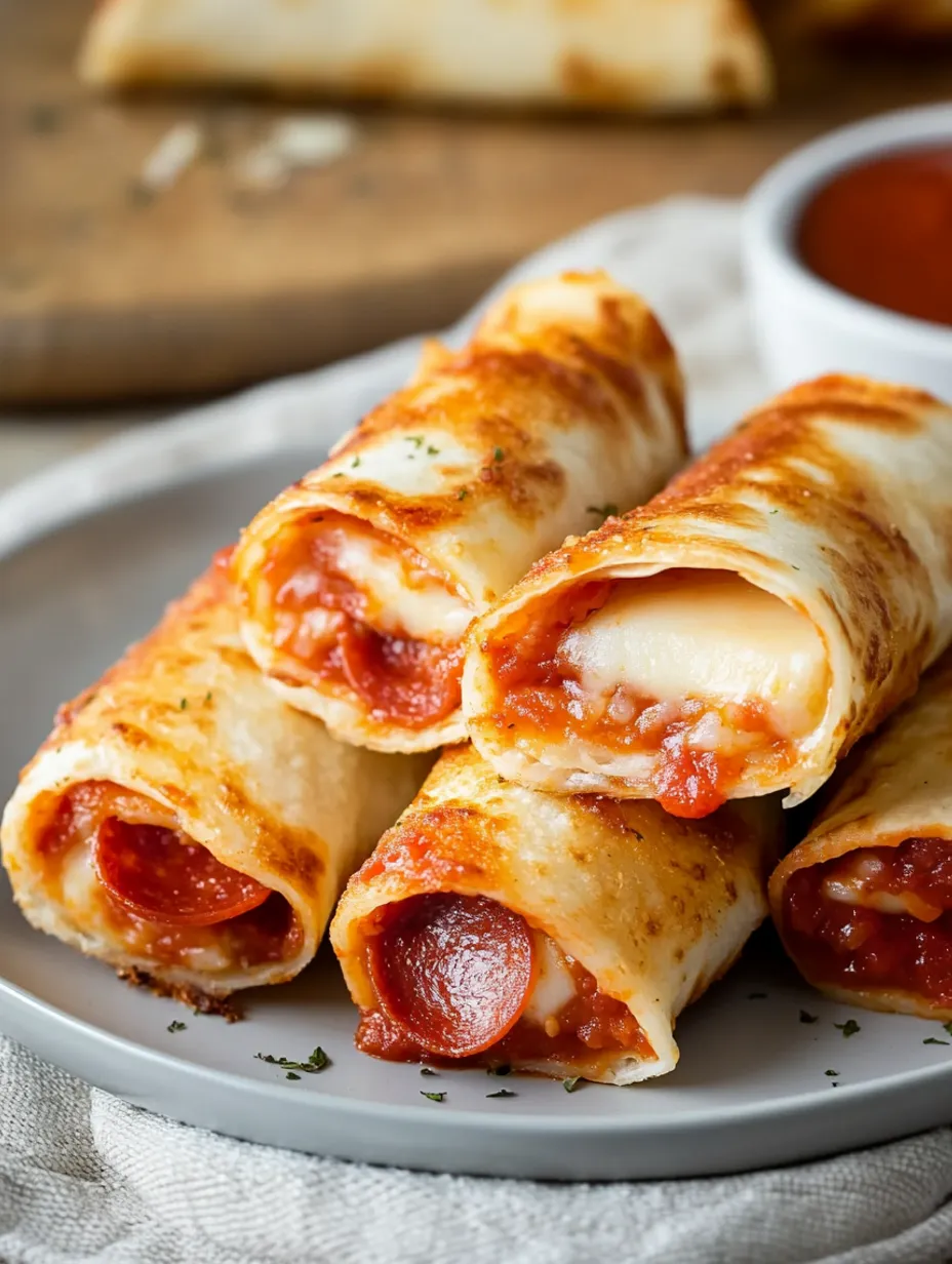 Roulés pizza express à la friteuse sans huile