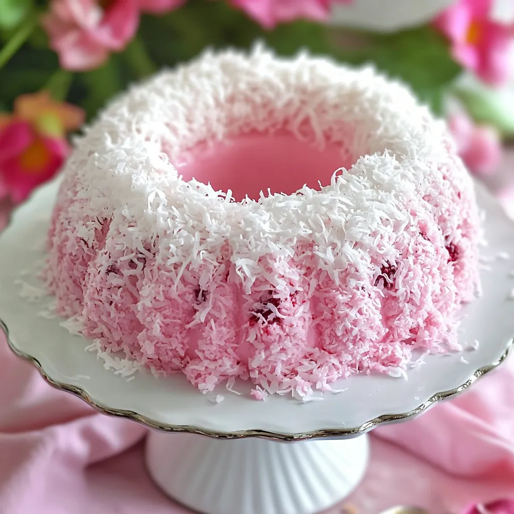 Gâteau Boule de Neige Coco Framboise Marbré