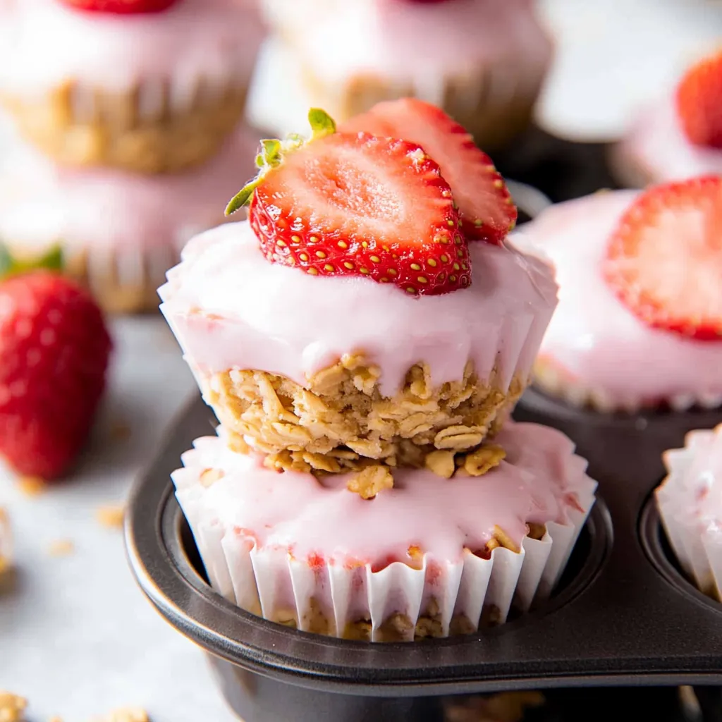 Bouchées au Yaourt et Fraises