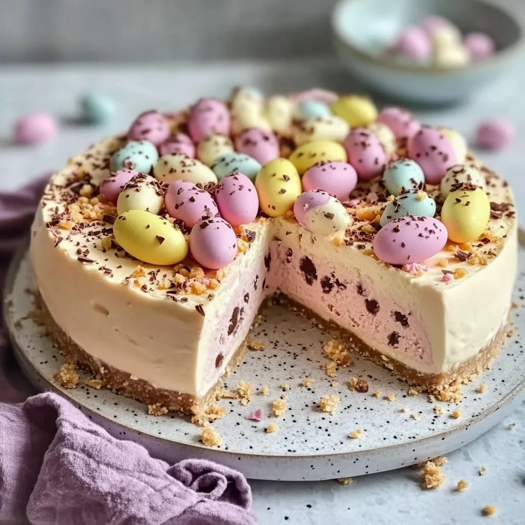 Délicieux gâteau sans cuisson aux mini œufs