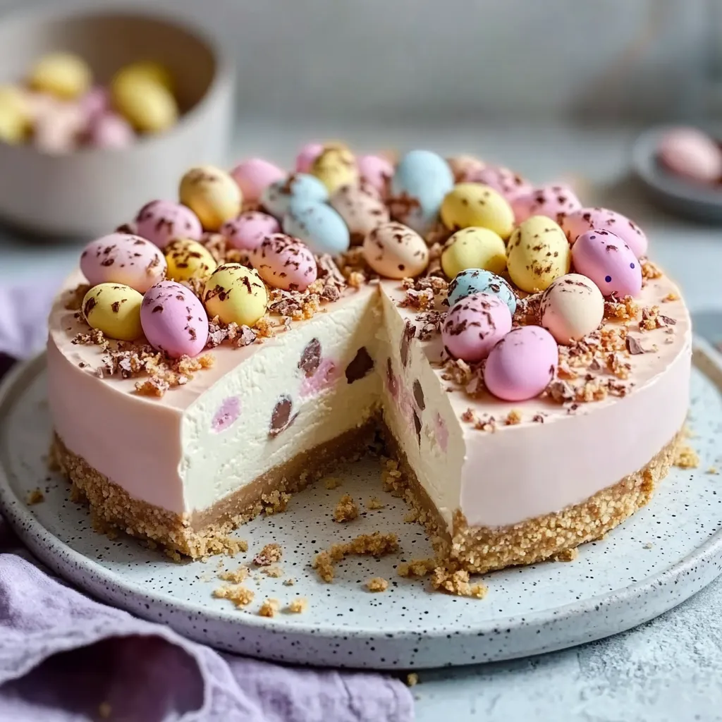 Gâteau sans cuisson mini œufs de Pâques