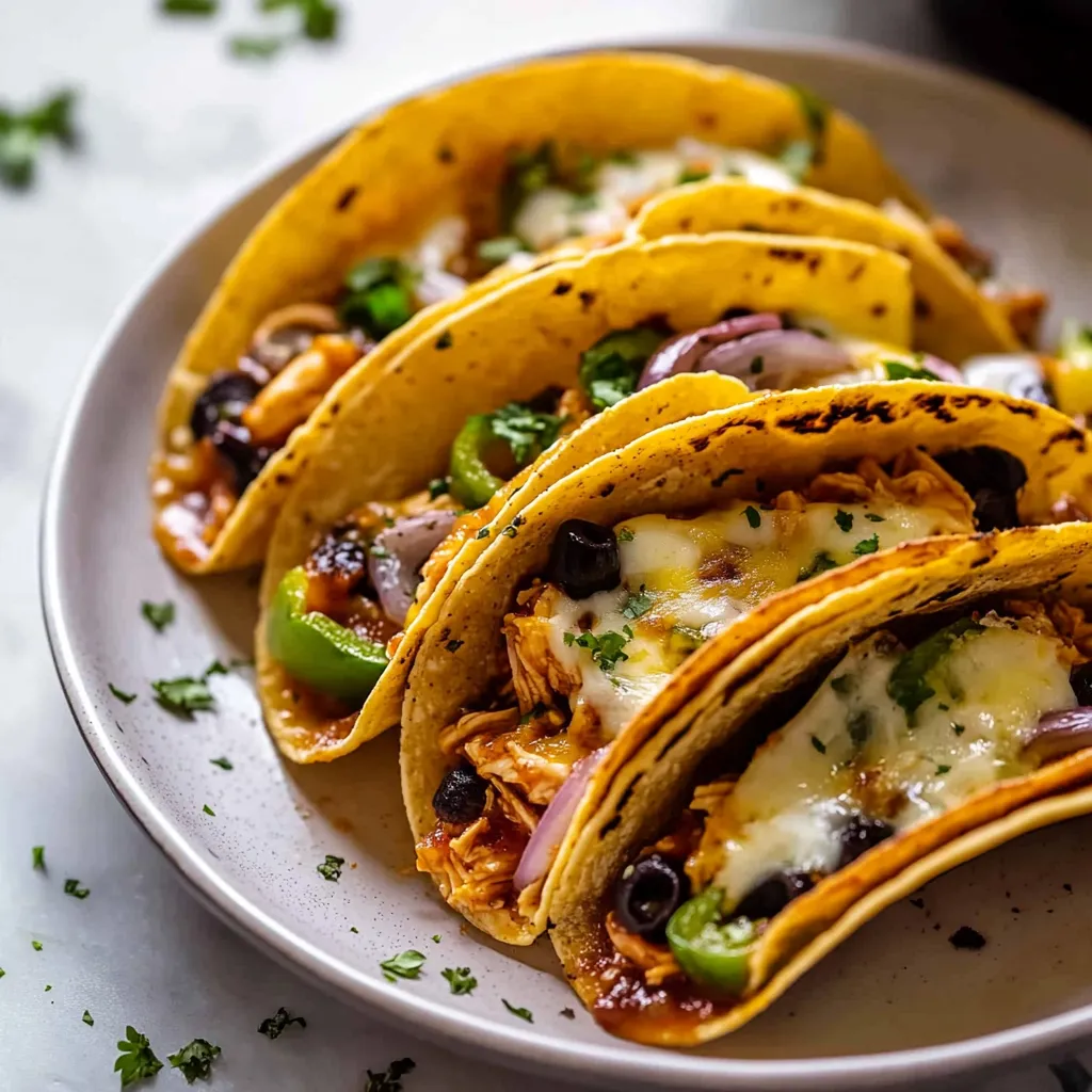 Délicieux Tacos Poulet BBQ