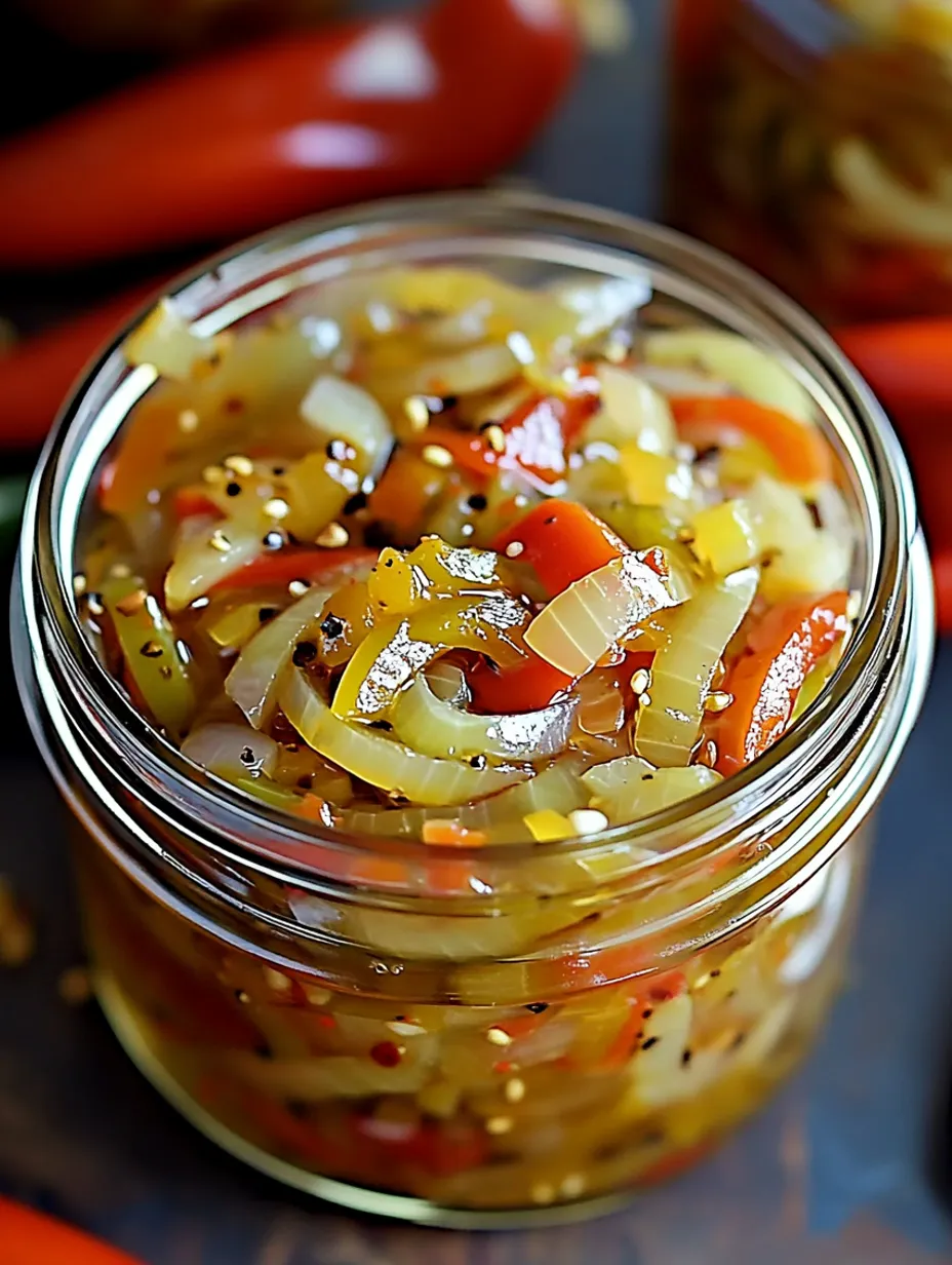 Condiment de poivron et oignon mariné
