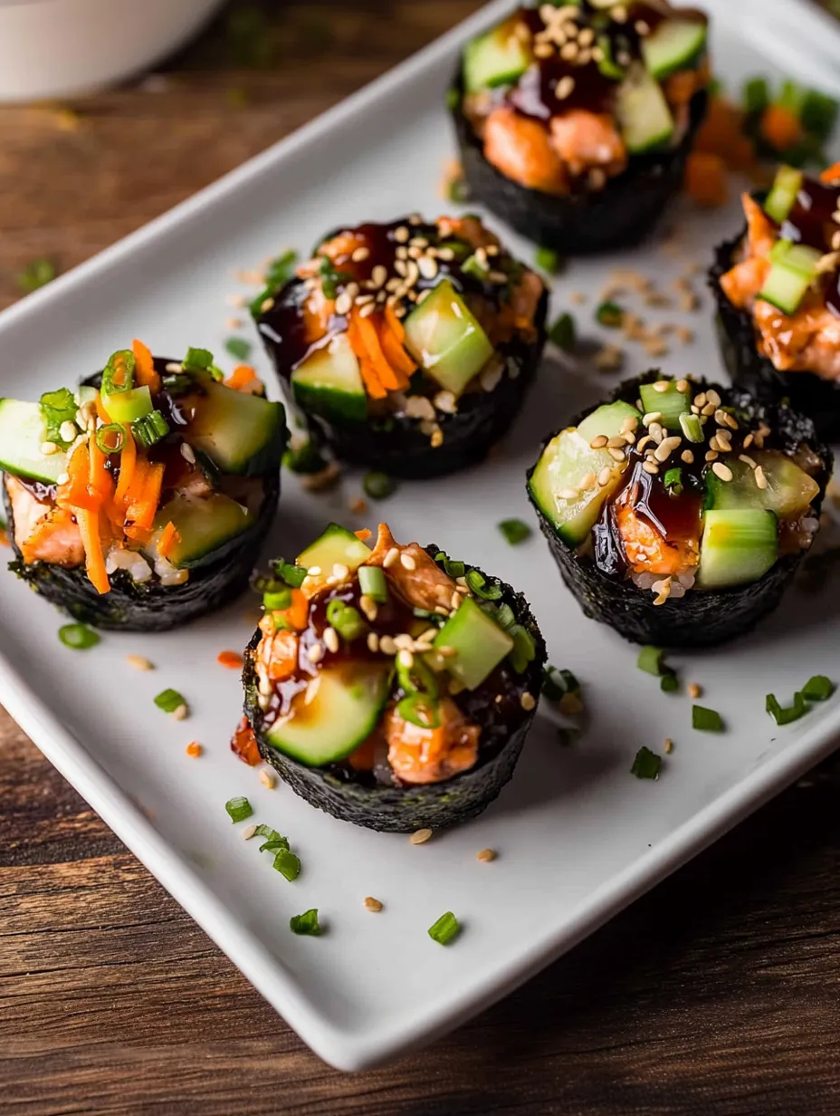 Muffins Sushi Saumon Epicés au Four