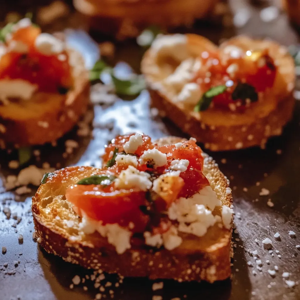 Bruschetta en forme de cœur