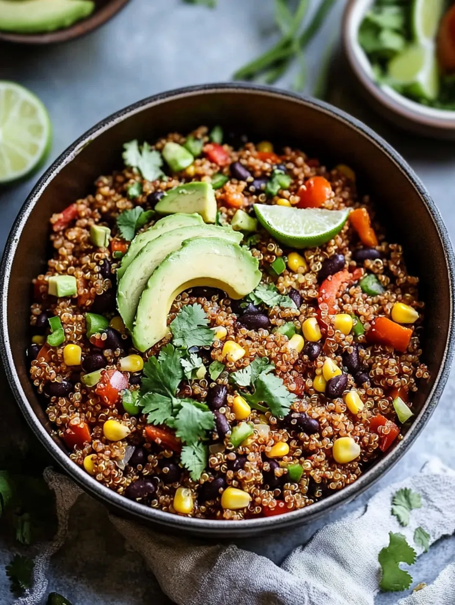 Quinoa mexicain tout en une poêle