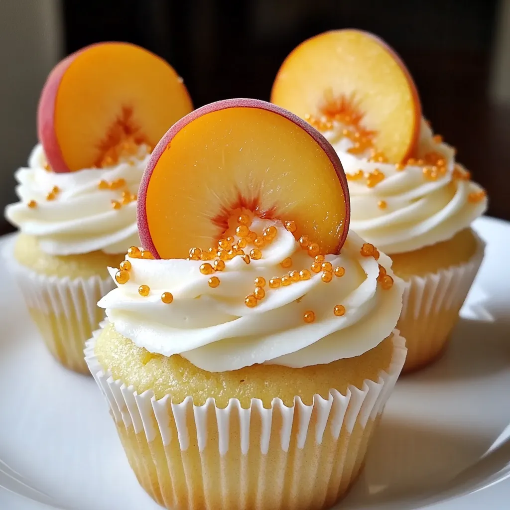 Cupcakes moelleux pêche et fromage frais
