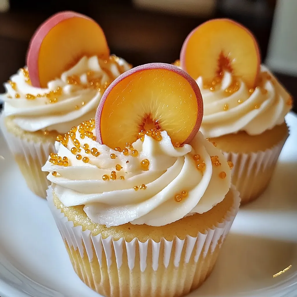 Cupcakes pêches et crème
