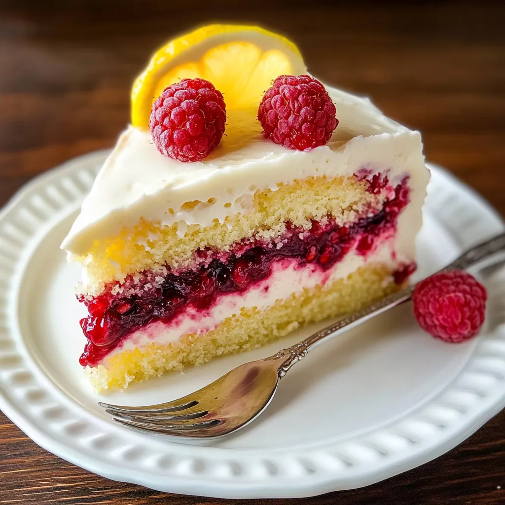 gâteau bundt citron framboise