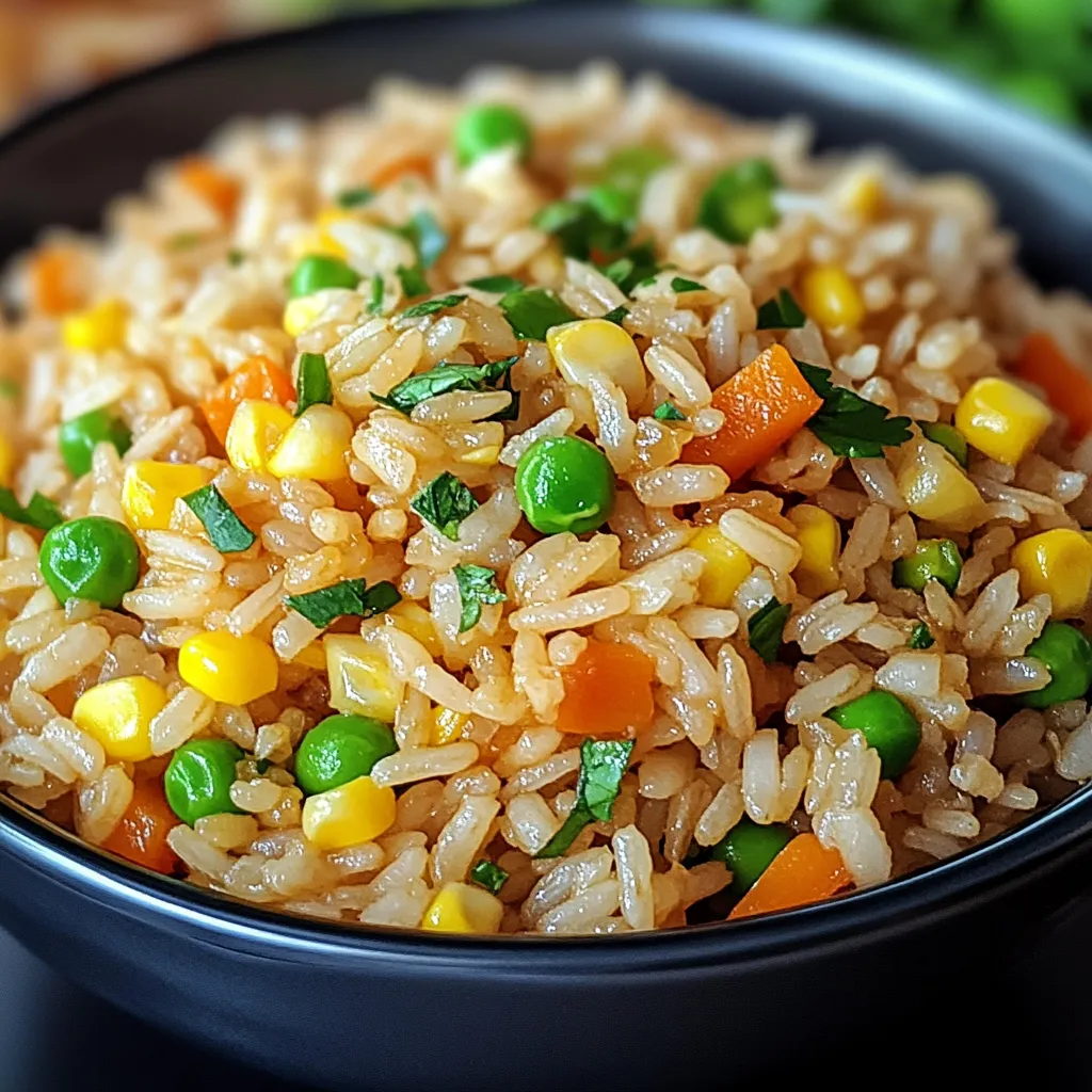 image de riz sauté maison délicieux