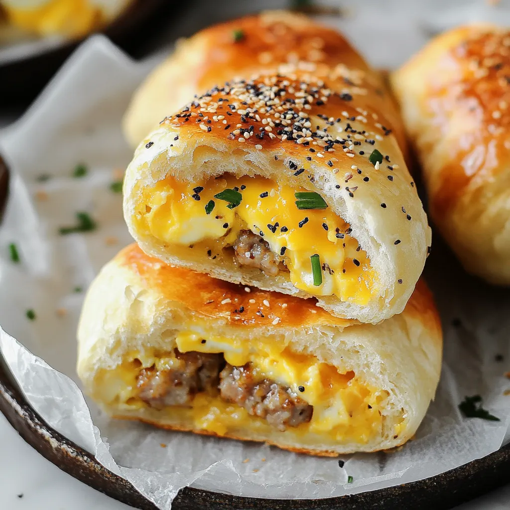 Kolaches Moelleux au Fromage et Saucisson