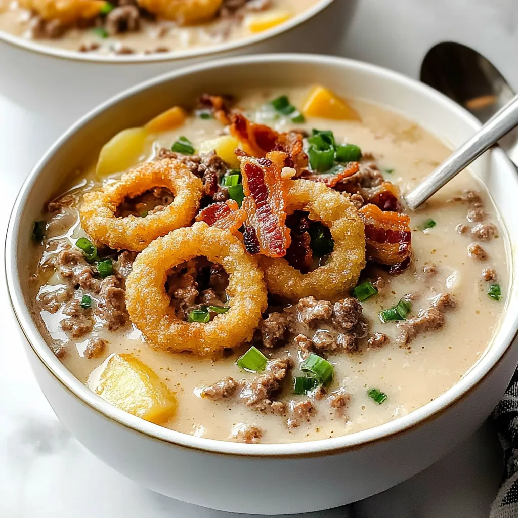 Recette Facile de Soupe au Cheeseburger