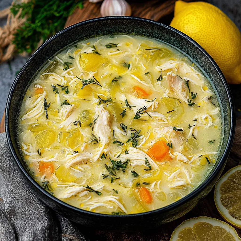 Avgolemono — Soupe Grecque Poulet Citron