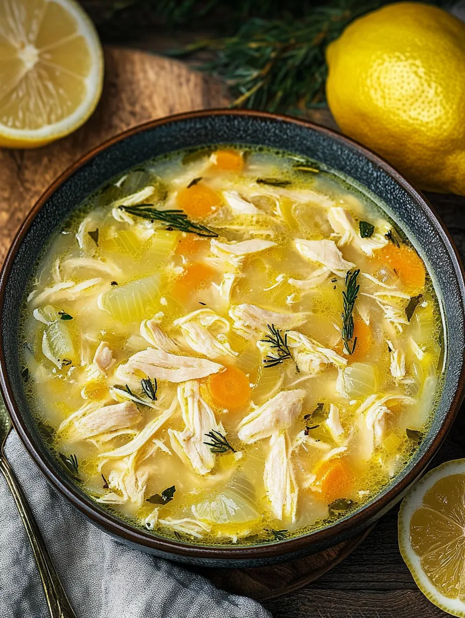 Avgolemono — Soupe Grecque Poulet Citron Maison