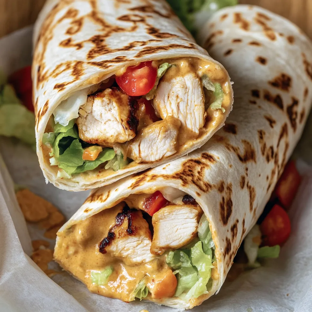 Wrap au poulet et sauce onctueuse