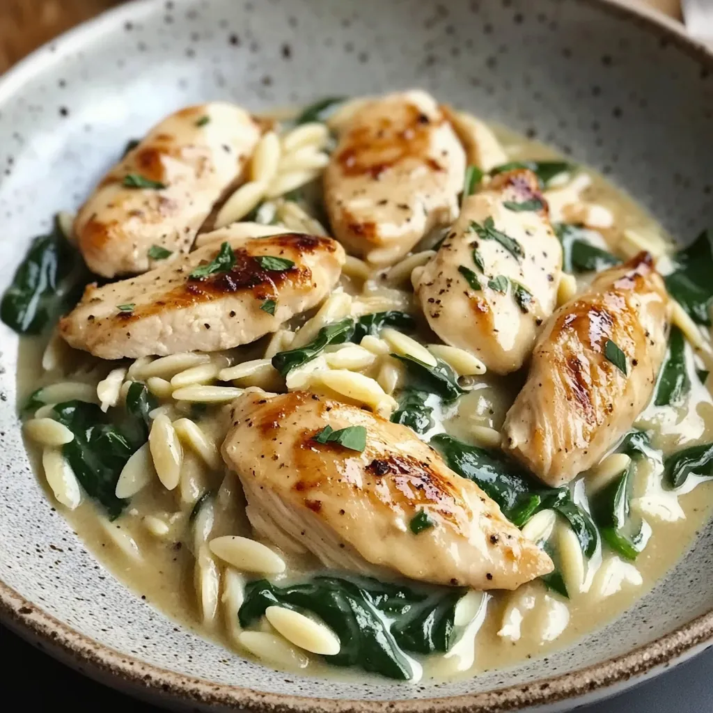 Orzo au Boursin et Poulet Facile