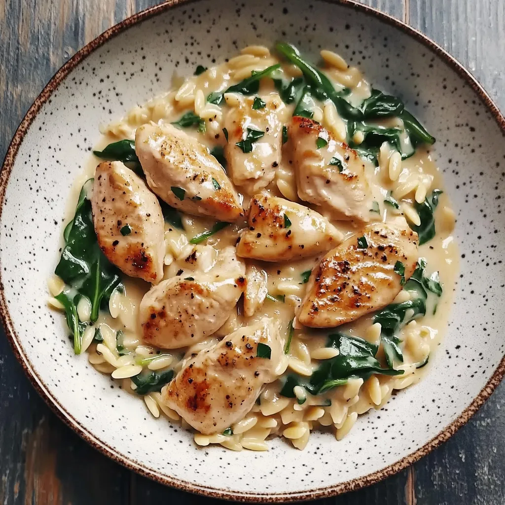 Orzo facile au Boursin et Poulet