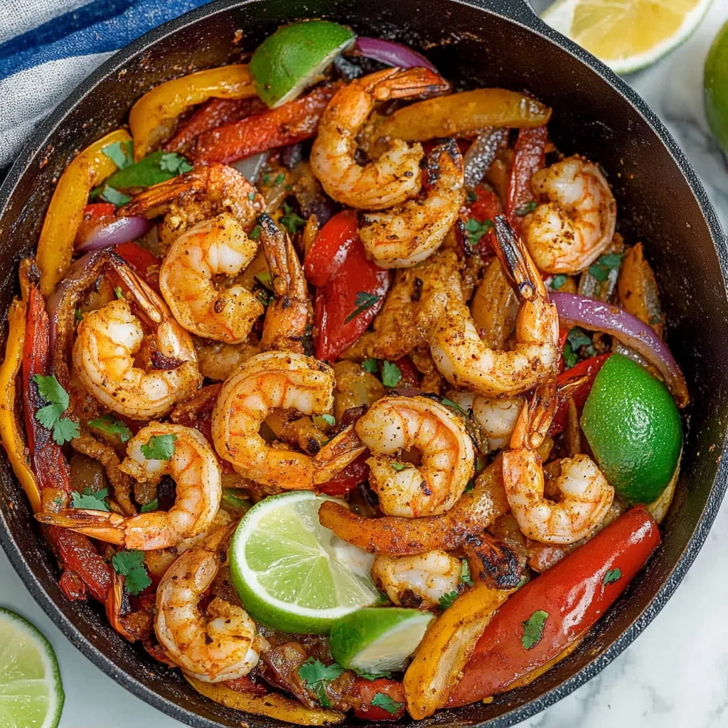 Poêlée crevettes fajitas délicieuse