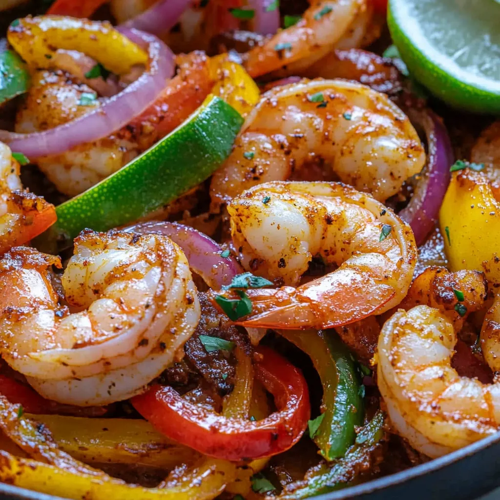 Fajitas aux Crevettes en Poêle