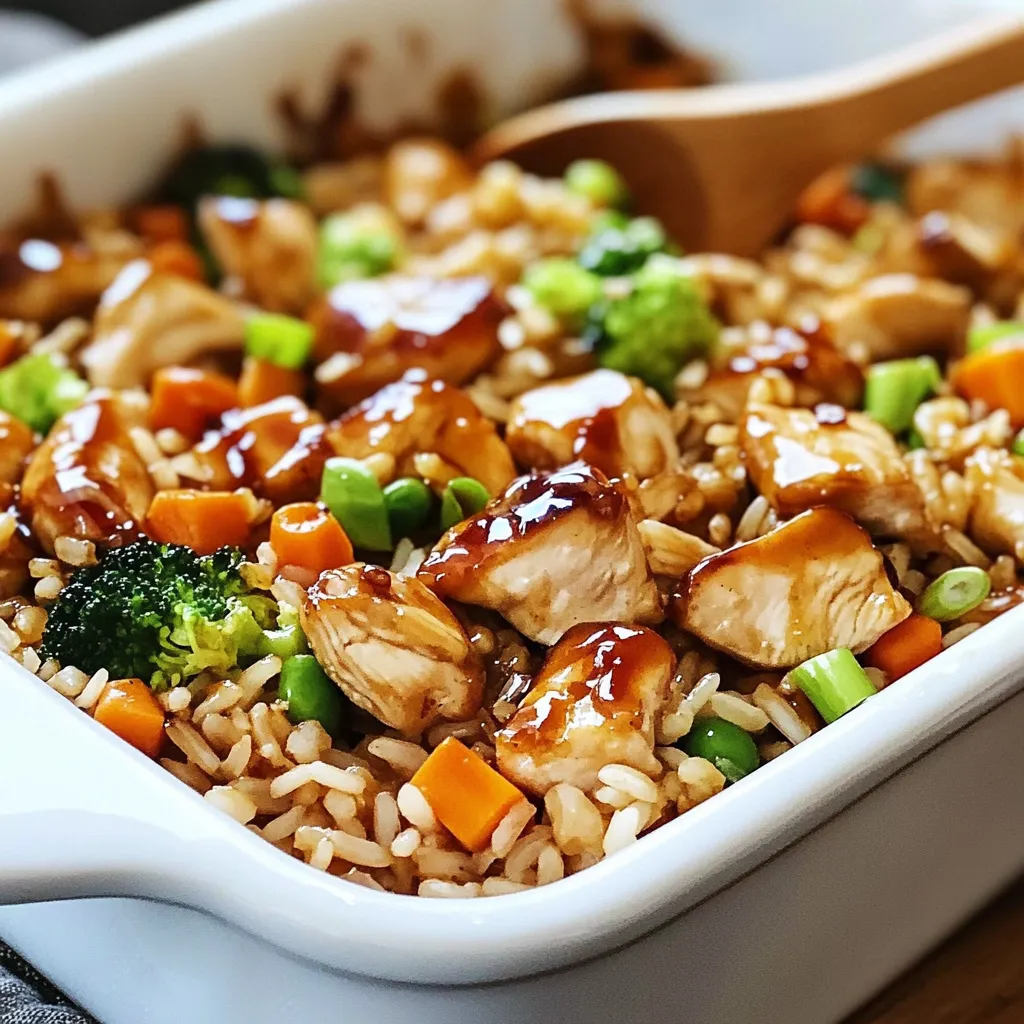 Gratin de Poulet Teriyaki au Riz