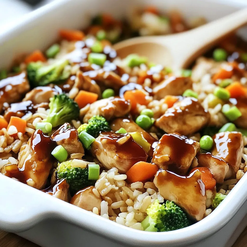 Gratin Teriyaki Facile au Poulet et Riz