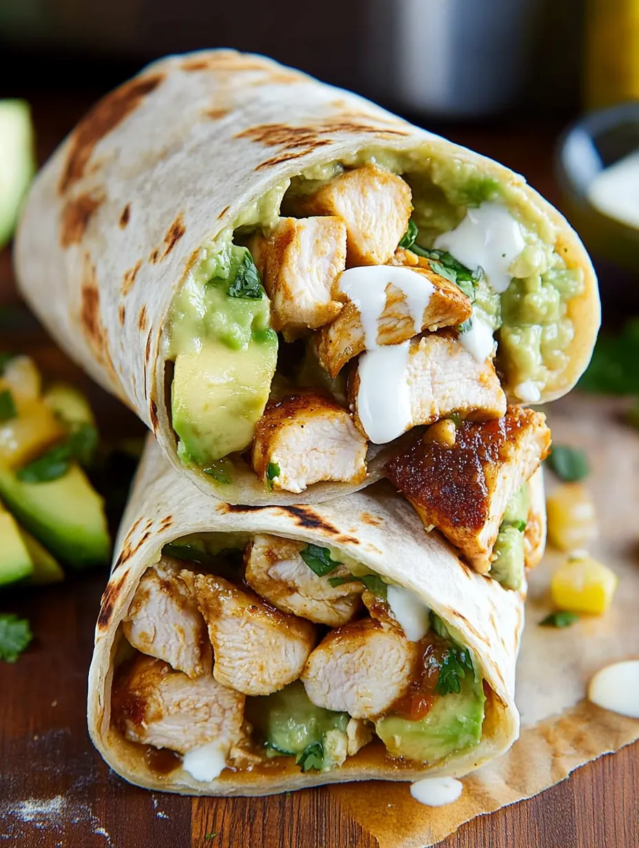 Burritos Faciles Poulet Avocat