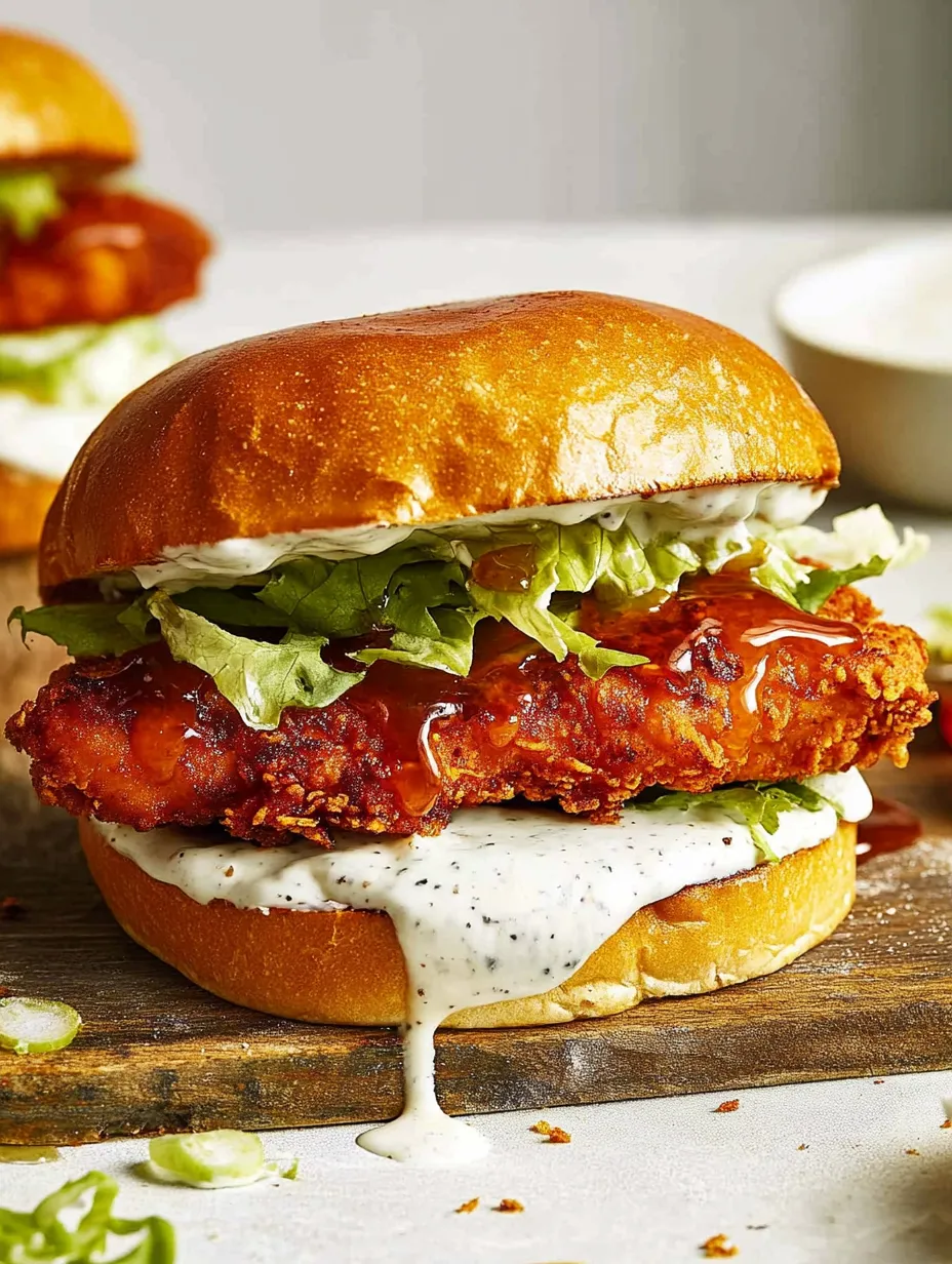 Sandwich Maison au Poulet Style Nashville Cuit au Four