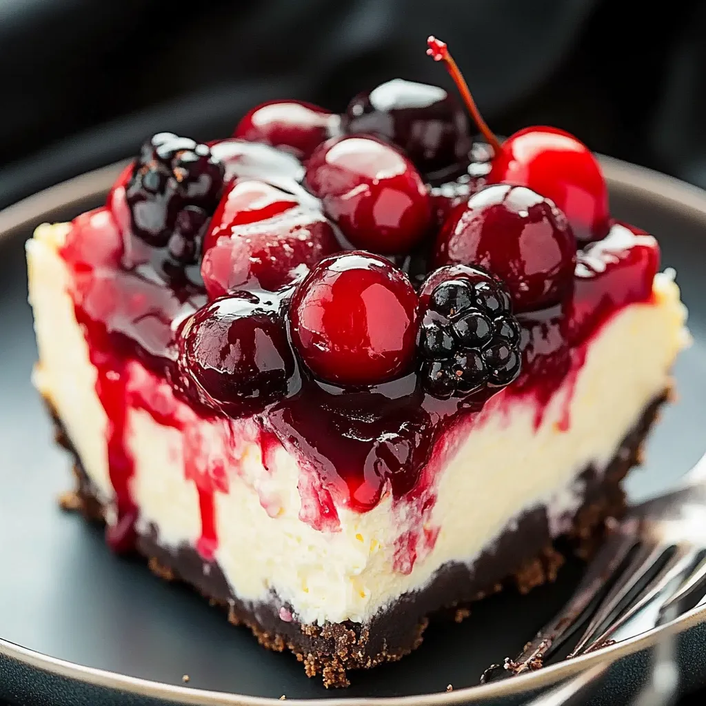 Cheesecake Forêt-Noire décadent