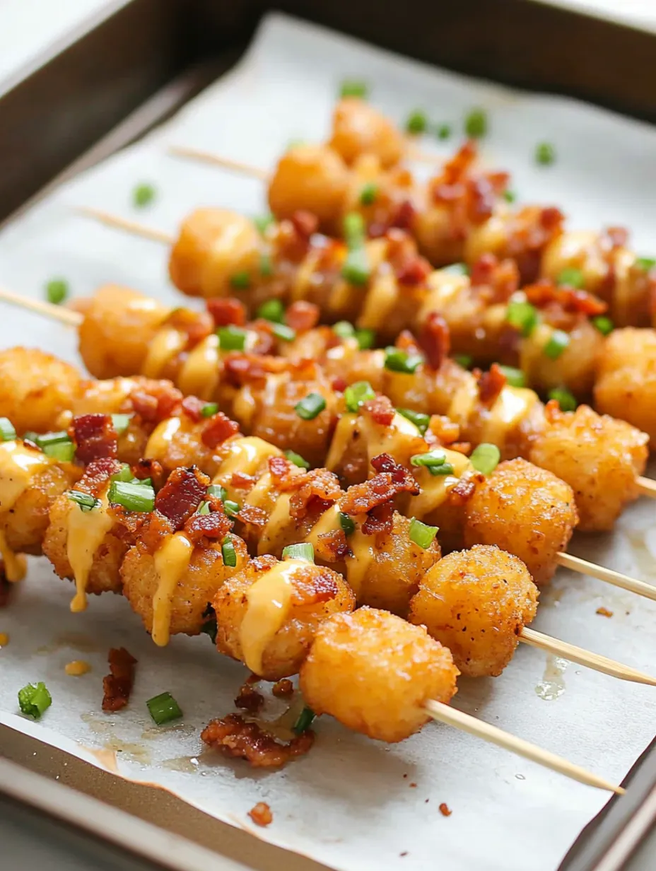 Brochettes de croquettes de pommes de terre ultras gourmandes