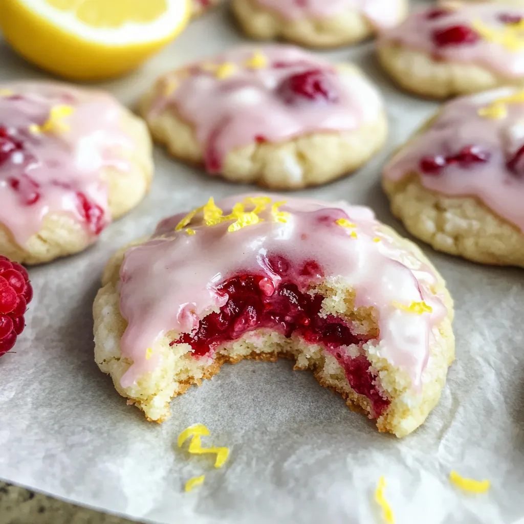 Vue rapprochée Biscuits Citron Framboise