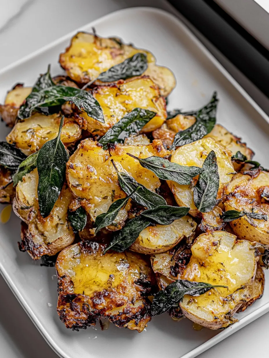Pommes de terre croustillantes à la sauge et beurre noisette