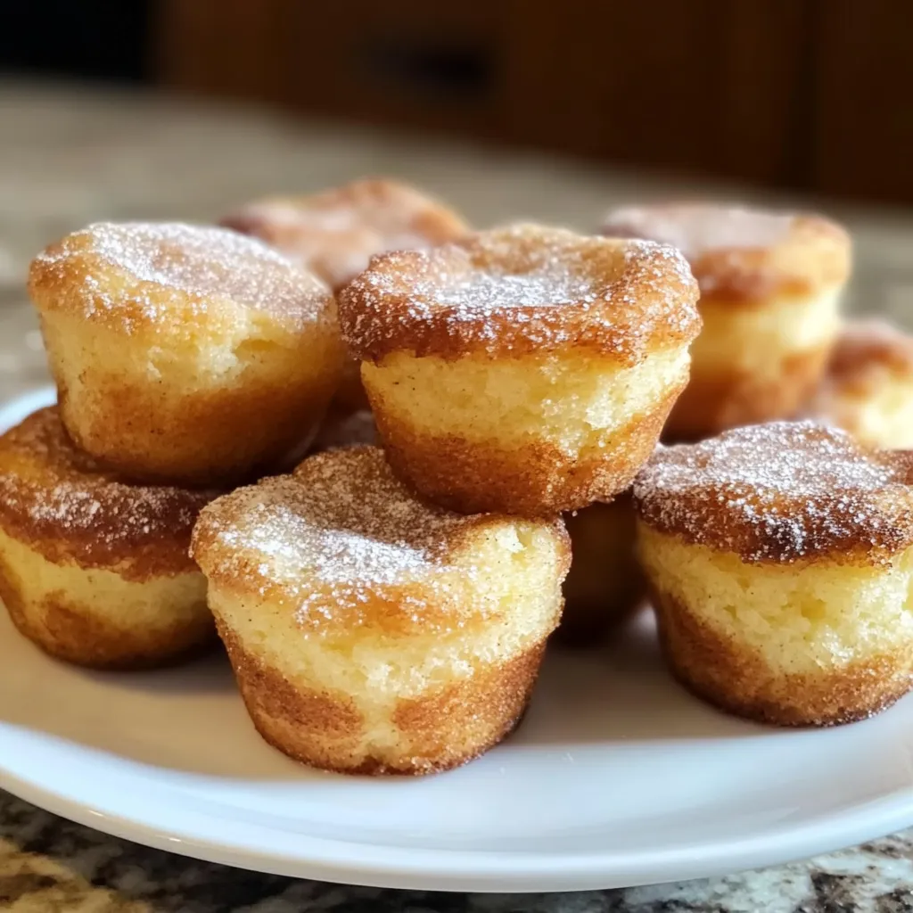 Muffins au pain perdu cannelle et sucre