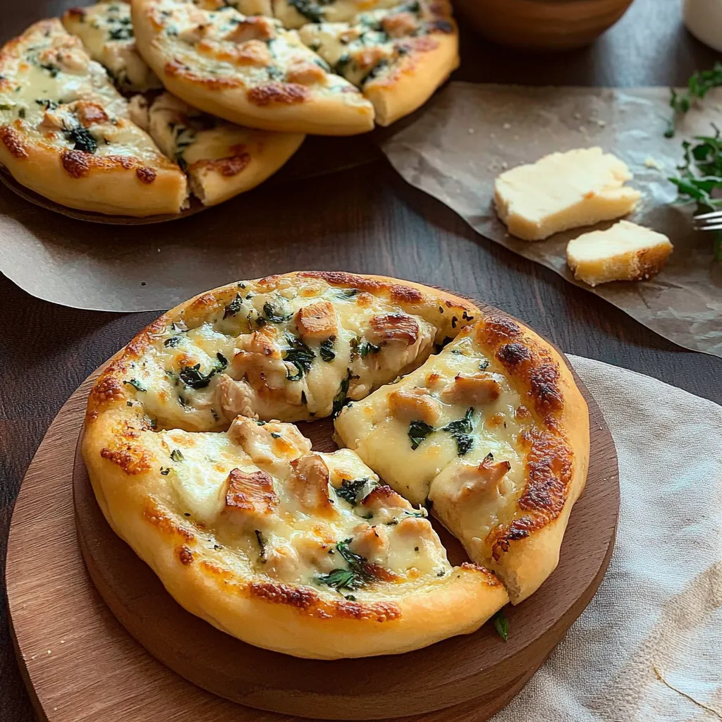 Pizzas Mini Poulet Alfredo