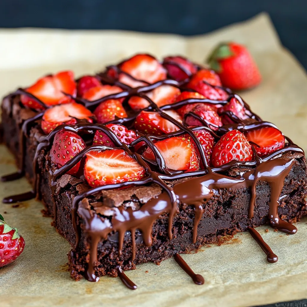 Brownies Fraise Chocolat
