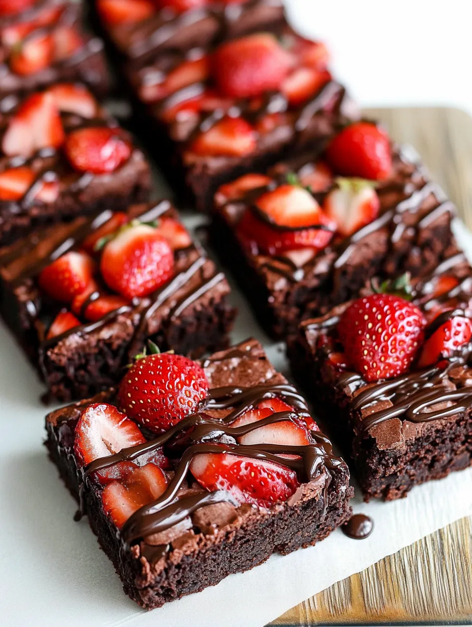 Brownies Fraises Chocolat