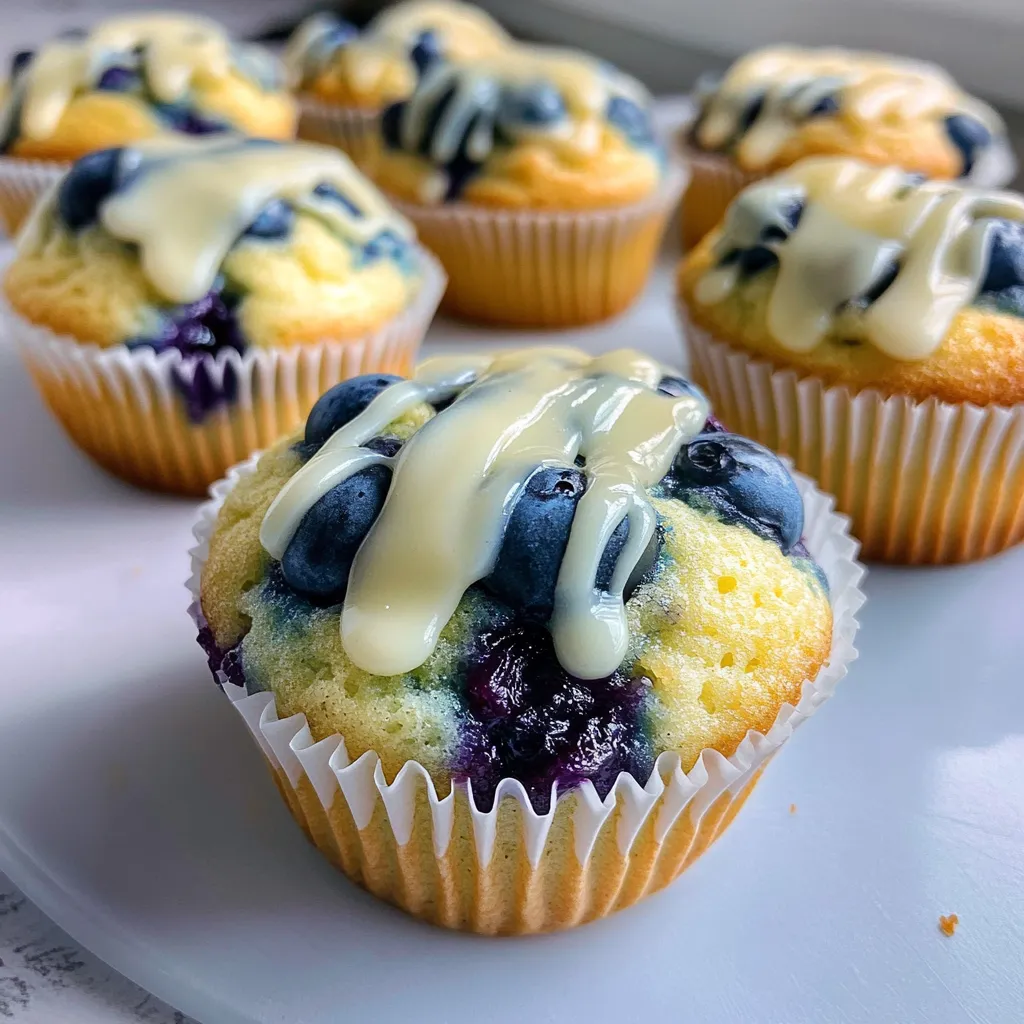 Blueberries and Lemon Cakes