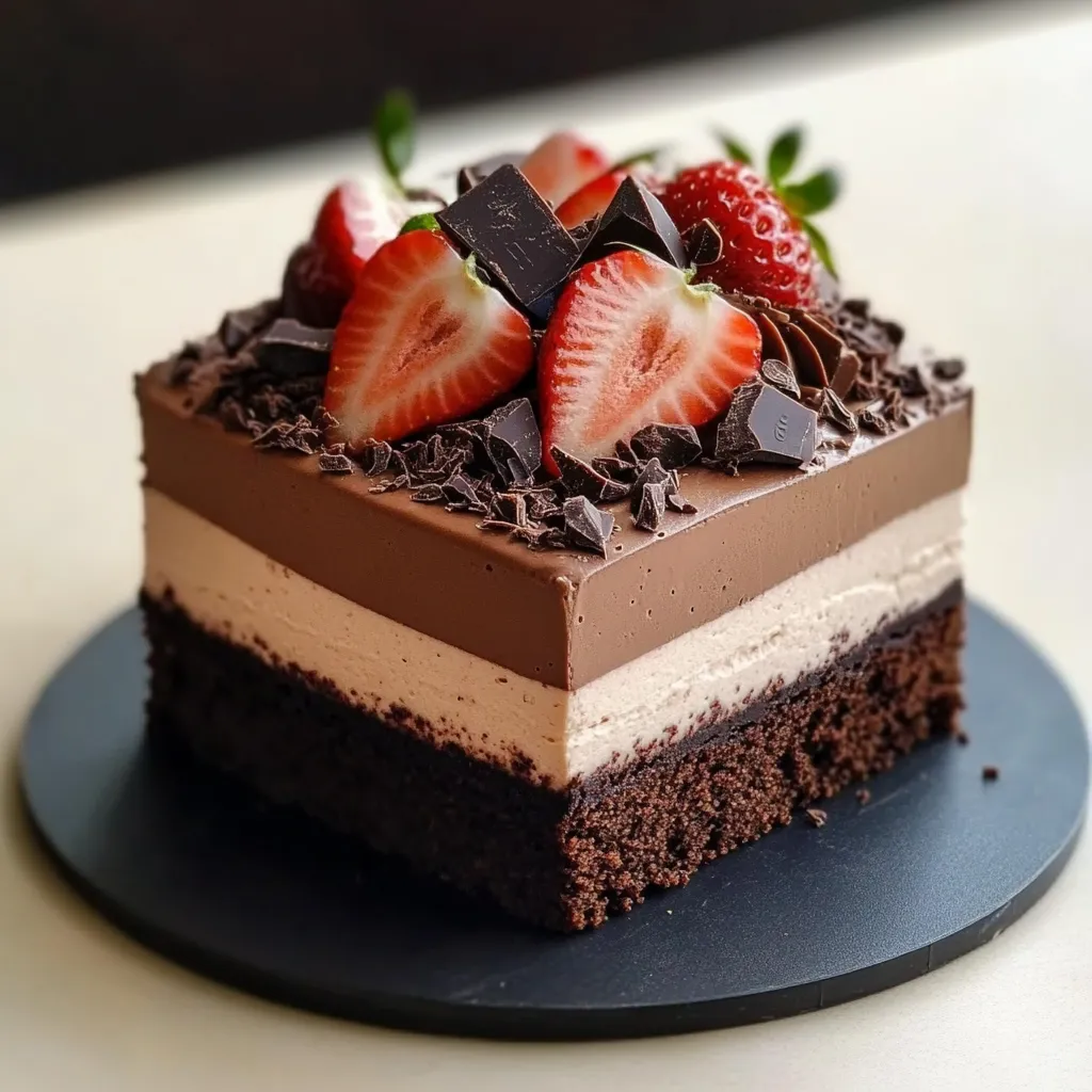 Recette Gâteau Mousse Triple Chocolat