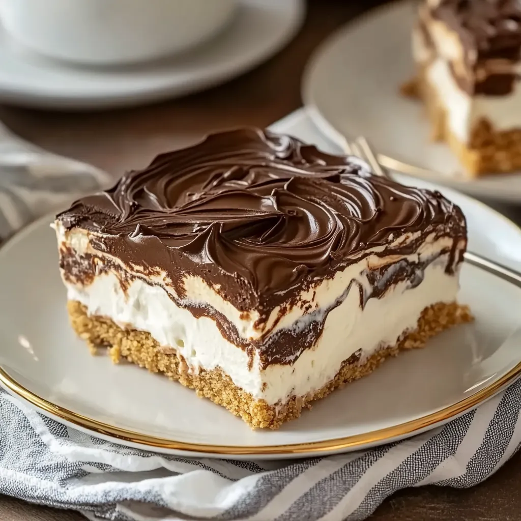 Gros plan Gâteau Éclair Sans Cuisson au Chocolat