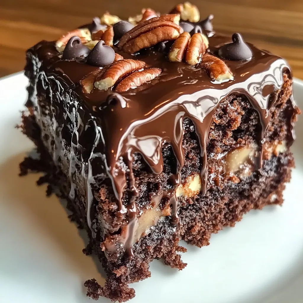 Gâteau chocolat noix caramel
