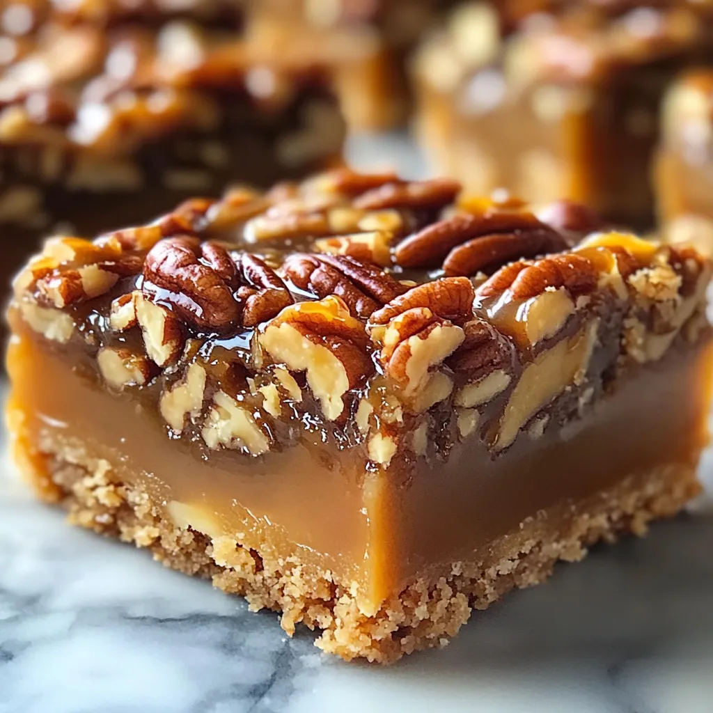 Barres Caramel et Pacanes